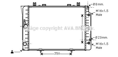 AVA QUALITY COOLING Radiaator,mootorijahutus MSA2151